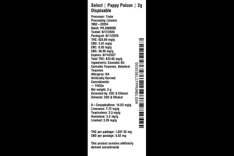 Pappy Poison by Select