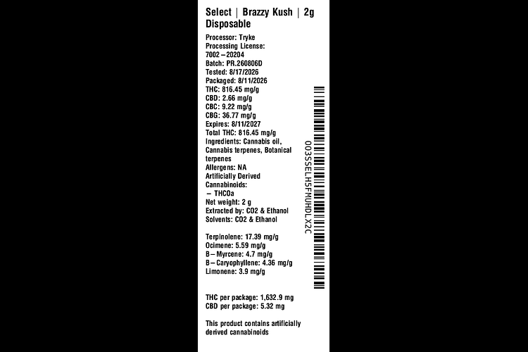 Brazzy Kush by Select