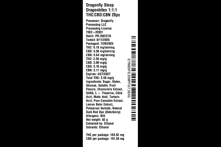 Sleep Dragonbites by Dragonfly