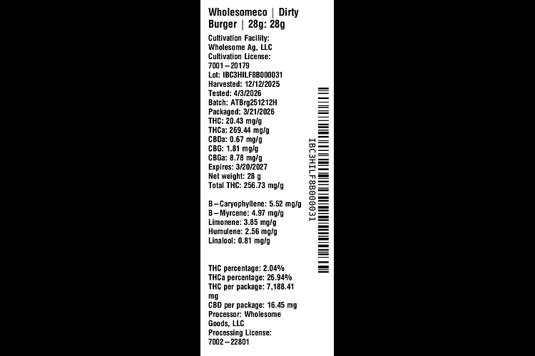Dirty Burger by WholesomeCo