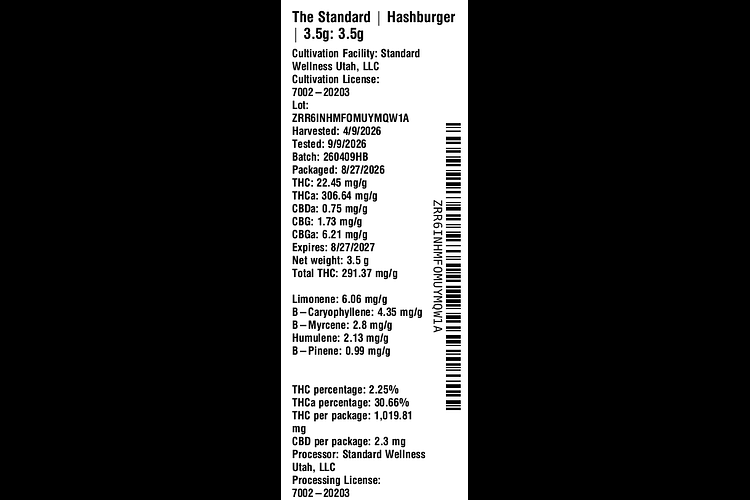 Hashburger by The Standard