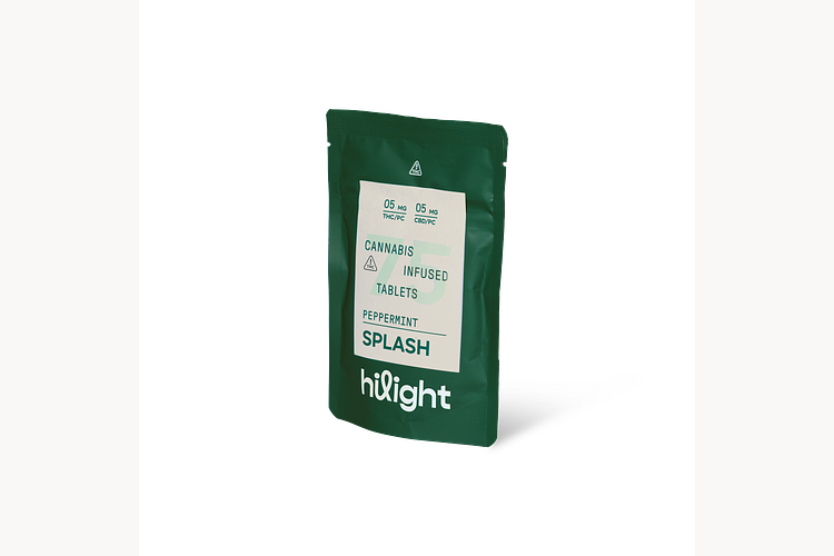 1:1 THC:CBD Splash – Mint Tablet – 5mg 75-pack