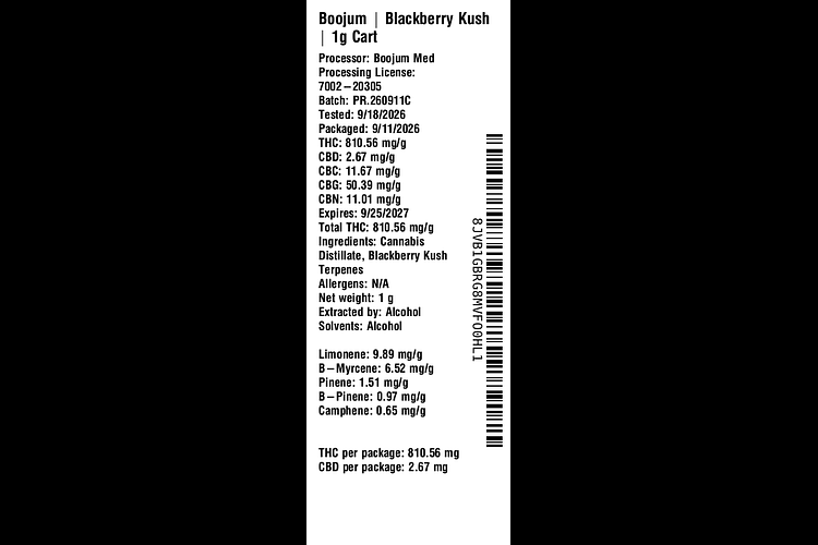 Blackberry Kush by Boojum