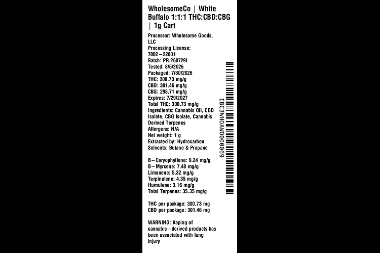 Energize - White Buffalo by WholesomeCo