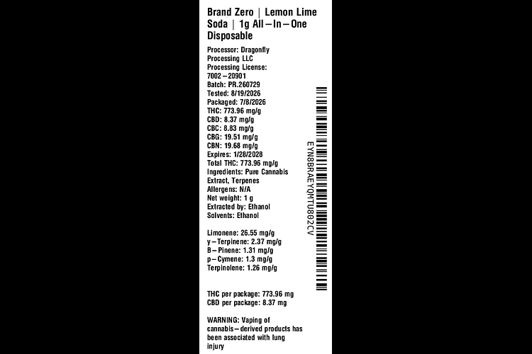 Lemon Lime Soda by Brand Zero