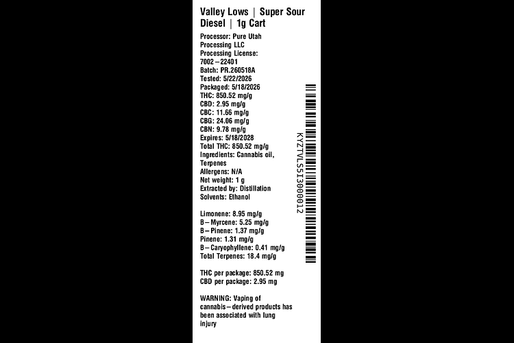 Super Sour Diesel by Valley Lows