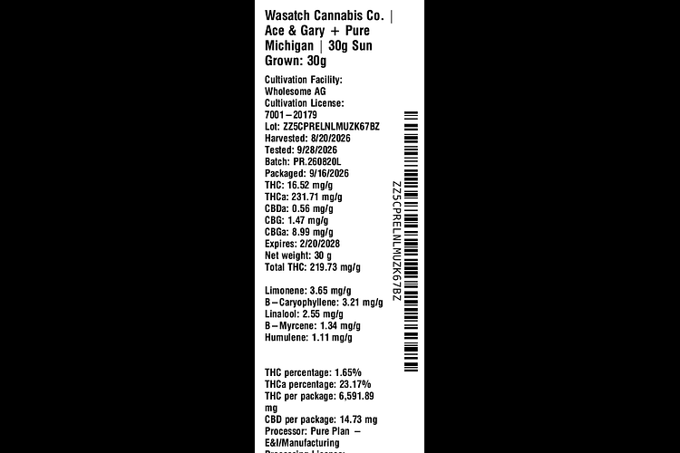 Ace & Gary + Pure Michigan by Wasatch Cannabis Co.