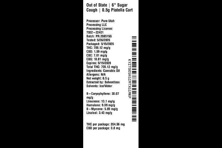 6* Sugar Cough by Out of State