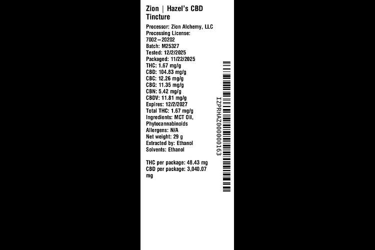 Hazel's CBD by Zion