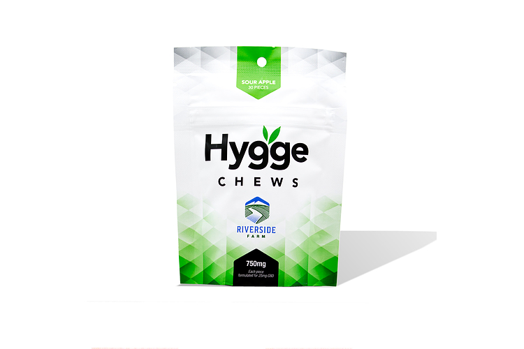 Riverside Farm CBD Sour Apple Hygge Chews WholesomeCo