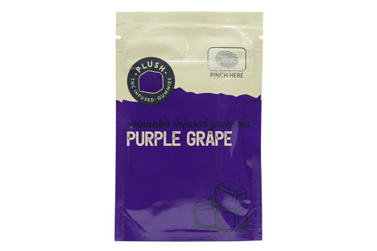 Double Potency Purple Grape Gummies 22.3mg D9 THC 10-pack by Plush