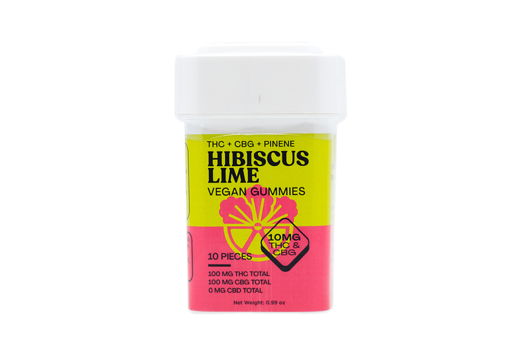 1:1 THC:CBG Hibiscus Lime Vegan Gummies by Boojum