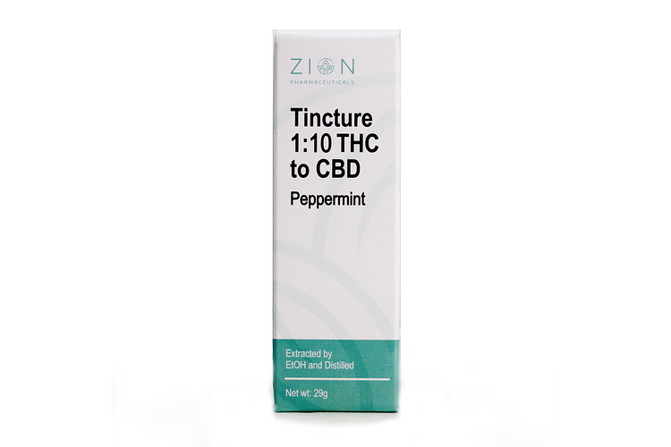 1:10 THC:CBD Peppermint Tincture by Zion Pharmaceuticals