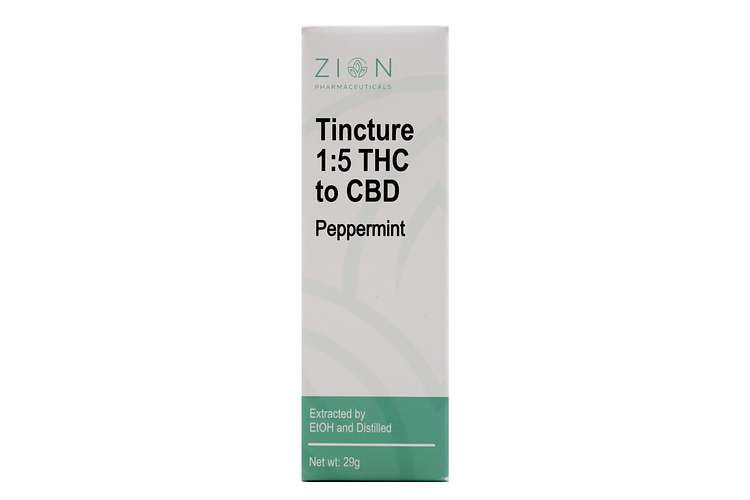 1:5 THC:CBD Peppermint Tincture 223.9mg THC by Zion