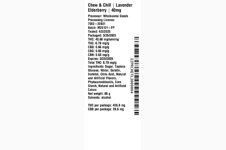 Lavender Elderberry by Chew & Chill