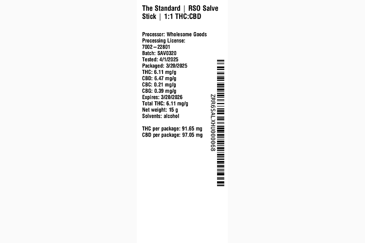 RSO Salve Stick by The Standard