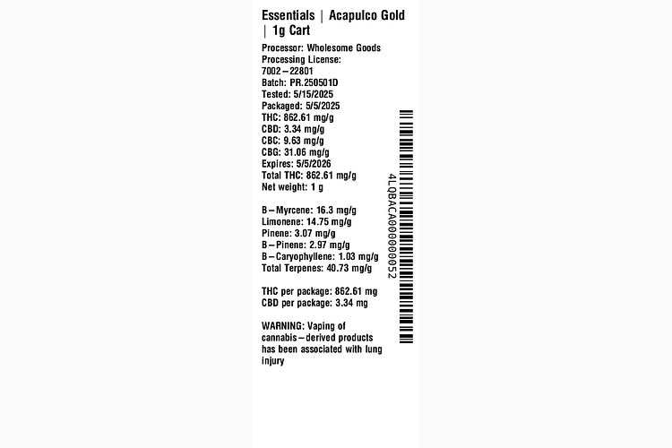 Acapulco Gold by Essentials