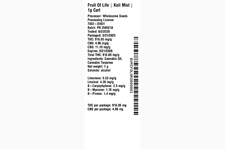 Kali Mist by Fruit of Life