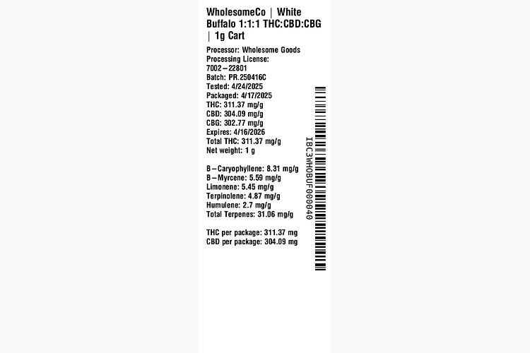 Energize - White Buffalo by WholesomeCo