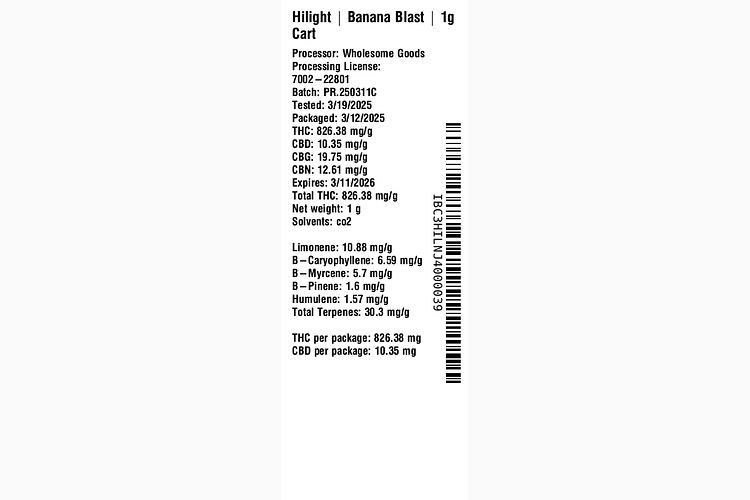Banana Blast Flavored by Hilight