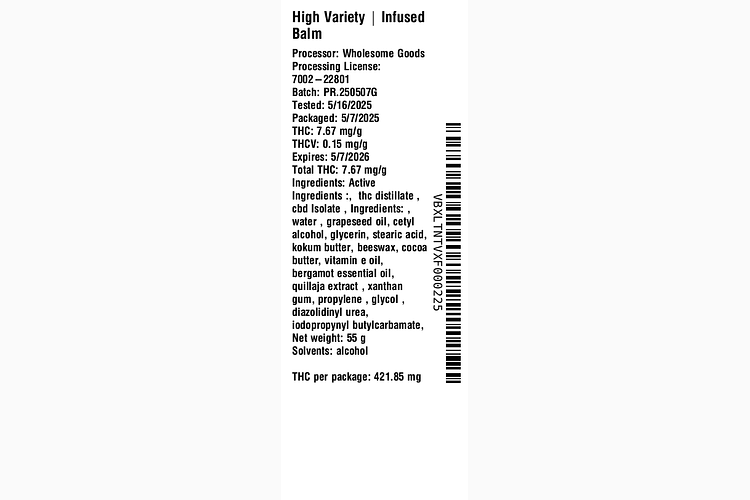 Infused Balm by High Variety
