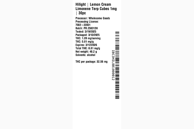 Lemon Cream Limonene Terp by Hilight
