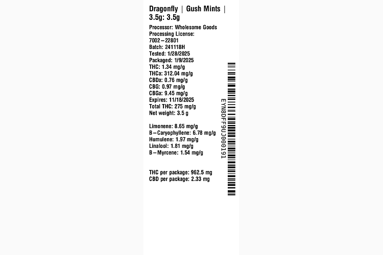 Gush Mints by Dragonfly
