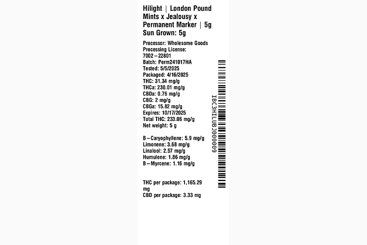 London Pound Mints x Jealousy x Permanent Marker by Hilight