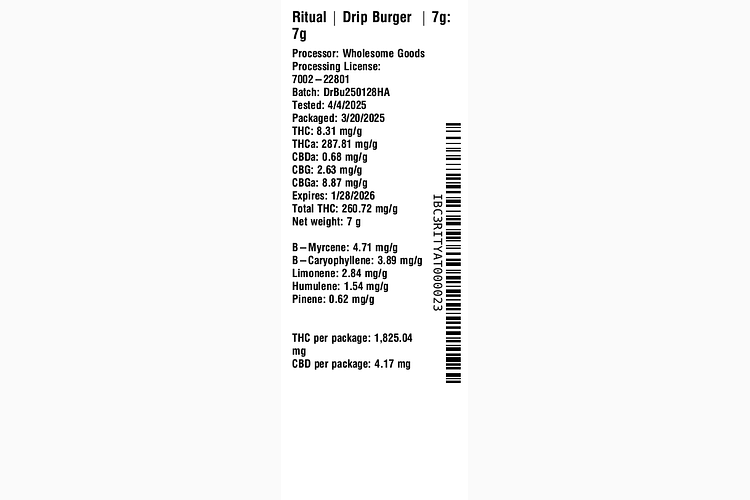Drip Burger by Ritual
