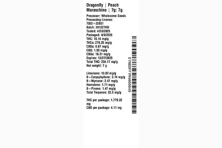 Peach Maraschino by Dragonfly