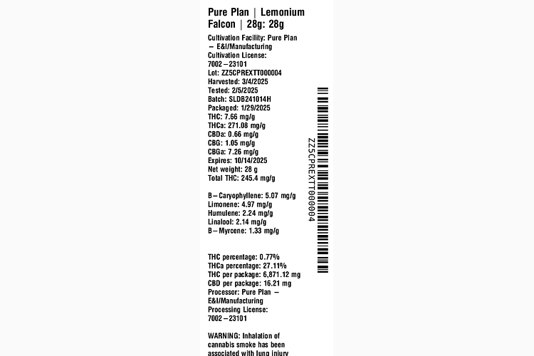 Lemonium Falcon by Pure Plan