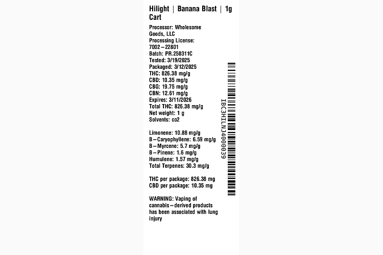 Banana Blast Flavored by Hilight
