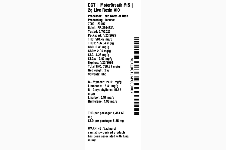 MotorBreath 2g live Resin AIO by DGT