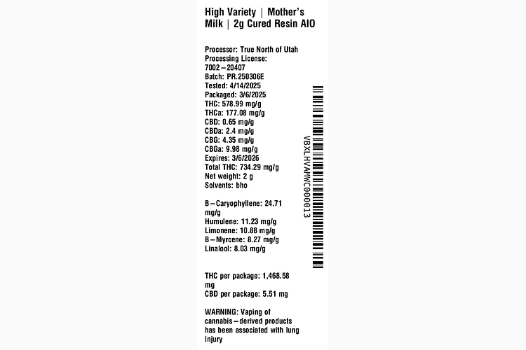 Mothers Milk by High Variety