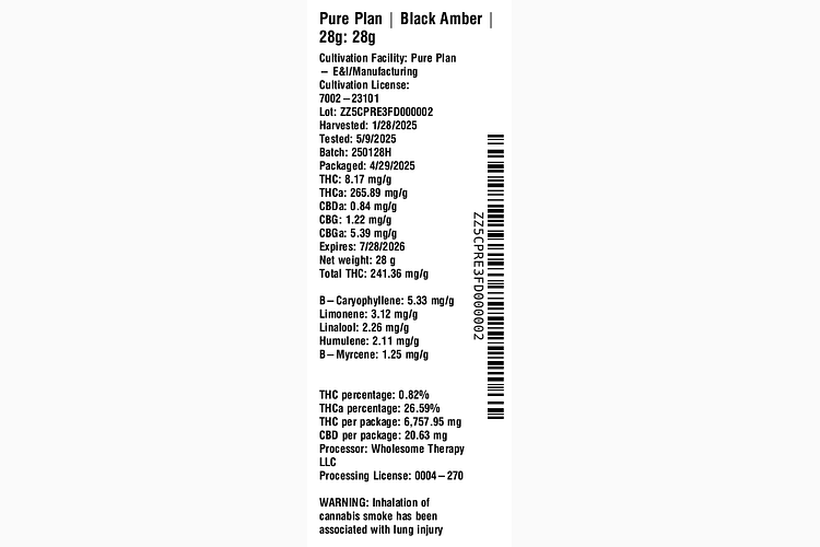 Black Amber by Pure Plan