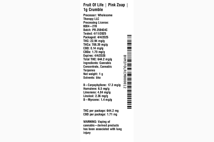 Pink Zoap by Fruit of Life