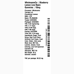 Indica Live Resin Gummy 10mg - Blueberry Lemon by WholesomeCo