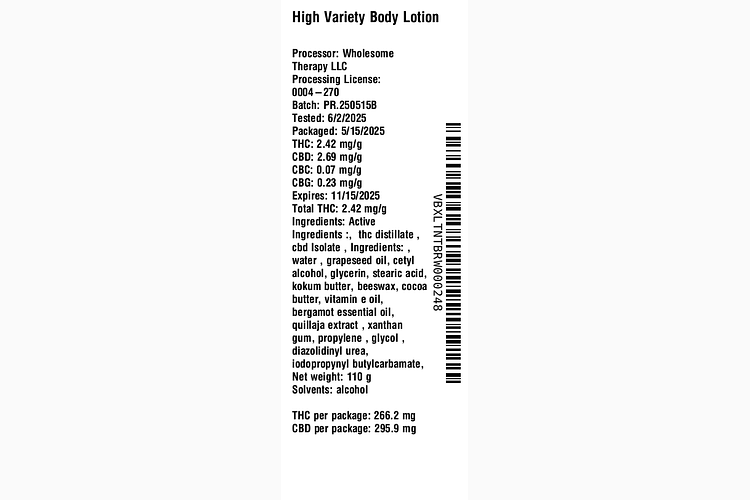 Body Lotion by High Variety