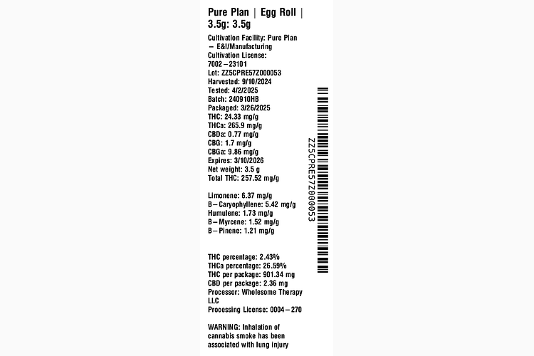 Egg Roll by Pure Plan