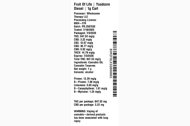 Yaadcore Diesel by Fruit of Life