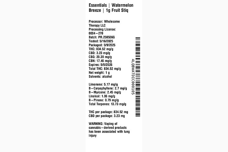 Watermelon Breeze Fruit Stiq by Essentials