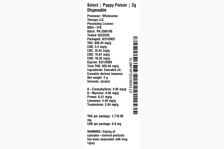 Pappy Poison by Select