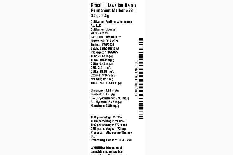 Hawaiian Rain x Permanent Marker #23 by Ritual