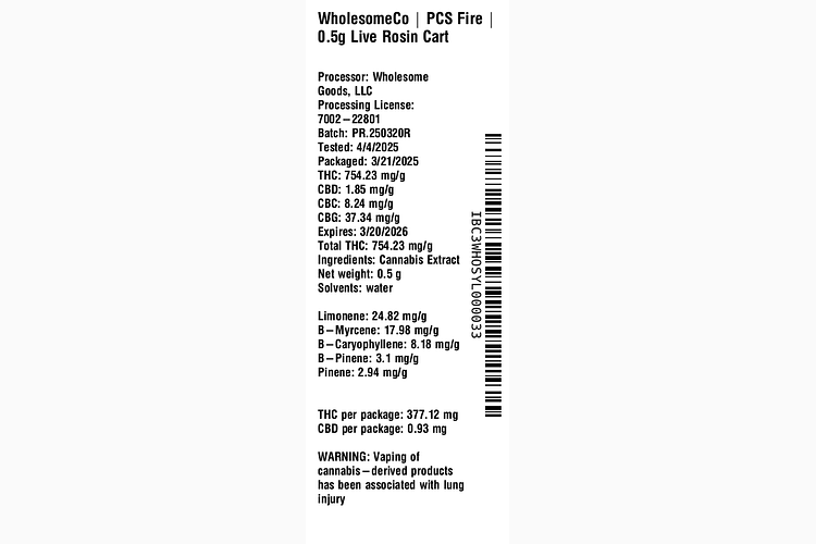 PCS Fire by WholesomeCo