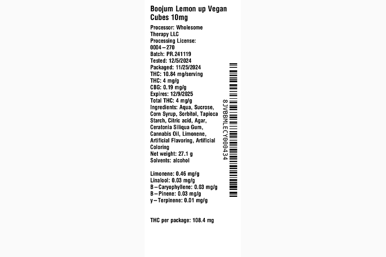 Lemon Up Vegan by Boojum