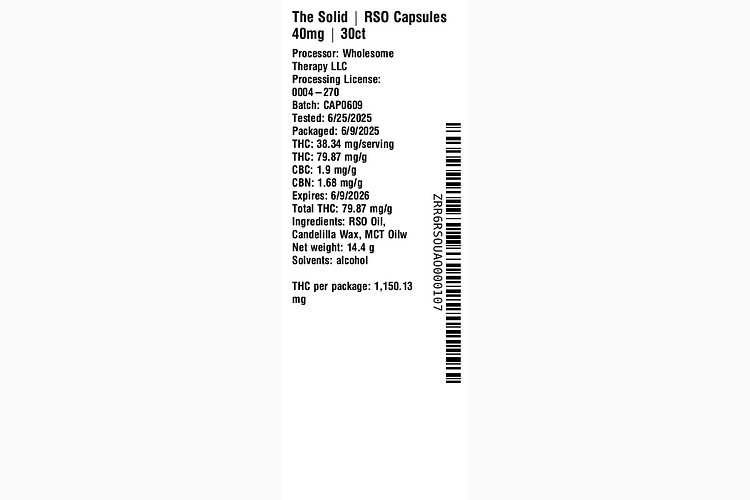 RSO Capsules by The Solid