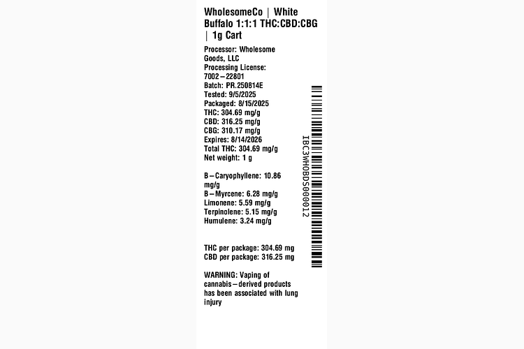 Energize - White Buffalo by WholesomeCo
