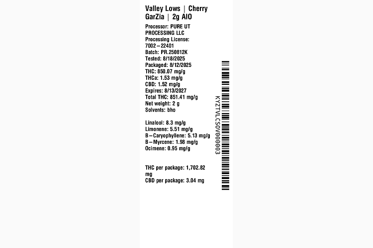 Cherry GarZia by Valley Lows