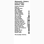 Indica Live Resin Gummy 10mg - Blueberry Lemon by WholesomeCo