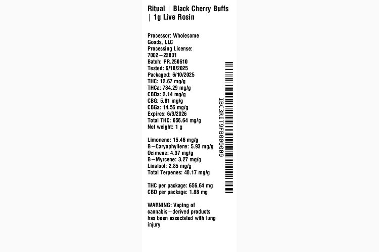 Black Cherry Buffs by Ritual